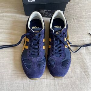Onitsuka Tiger Navy and Yellow Sneakers
